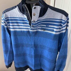 Men's Blue Striped Sweater